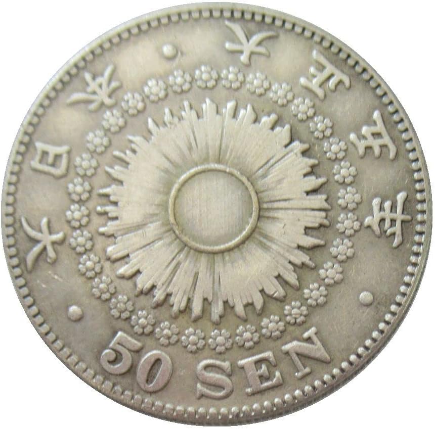 Japonya'nın 50 Dolarlık Taisho 1, 2, 5, 6 Yıl Gümüş Kaplama Kopya hatıra parası