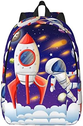 NOLACE Evren Astronot Roket Galaxy Büyük Kolej Sırt Çantası Rahat Sırt Çantası Dizüstü Sırt Çantası Bilgisayar Çantası