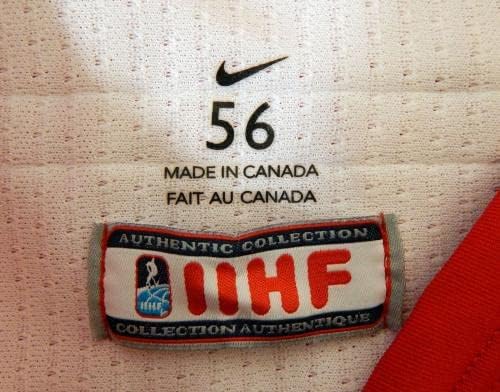 2015-18 ABD Takımı Hokey NTDP 12 Oyun Kullanılmış Kırmızı jarse bluz 40 Prospect T C 56 29-Oyun Kullanılmış NHL