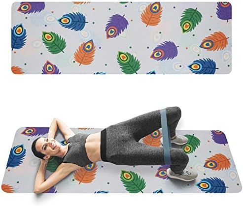 YFBHWYF Yoga Matı-Ultra Emici egzersiz matı-Kaymaz Yoga Matı - Kadınlar için Büyük spor matı-Geniş Yoga Matı, 72x24