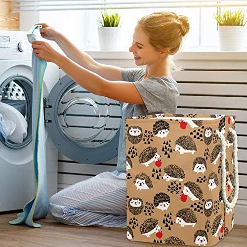 Inhomer Kirpi Desen 300D Oxford PVC Su Geçirmez Giysiler Sepet Büyük çamaşır sepeti Battaniye Giyim Oyuncaklar Yatak