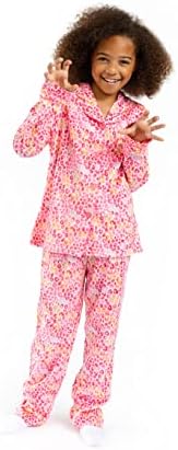 Üzerinde Uyku Kızlar Pijama Seti 2 Parçalı Minky Polar Düğmeli Pijama Ceket ve Uyku pantolon seti
