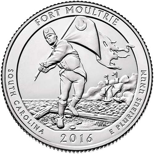 S BU Fort Moultrie - Fort Sumter Ulusal Anıtı NP Çeyrek Seçimi Dolaşımsız ABD Darphanesi