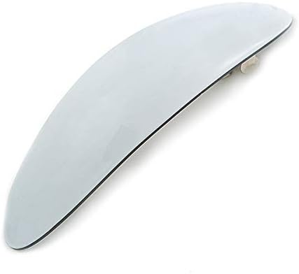 Gümüş Tonda Avalaya Beyaz Akrilik Oval Saç Tokası / Saç Tokası-95mm Uzunluğunda