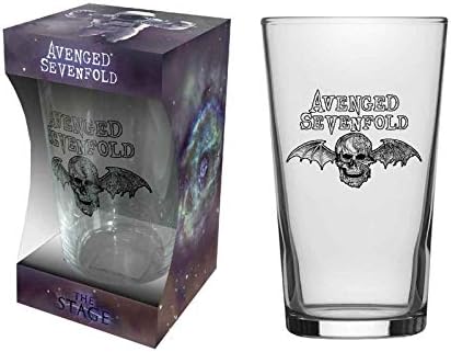 Avenged Sevenfold Pint Cam Yarasa Kafatası Band Logo Resmi Kutulu Boyutu Bir Boyut