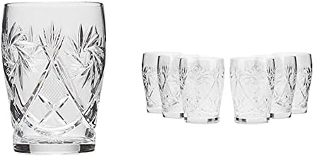 Partiler için Modern Rus Kesim Kristal İçecek Bardağı Seti - 6.5 oz, 6'lı Set-wg