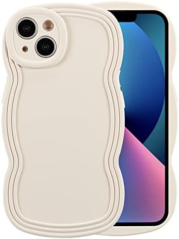 Iphone 14 için XIZYO Artı Kılıf 6.7 İnç Kıvırcık Dalga Çerçeve Telefon Kılıfı Sevimli Tasarım Renk Estetik Telefon