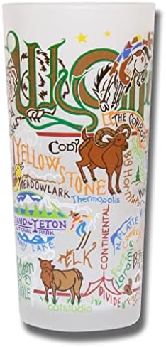 Catstudio Wyoming İçme Bardağı | Buzlu Bir Bardağa Basılmış Coğrafyadan İlham Alan Sanat Eserleri