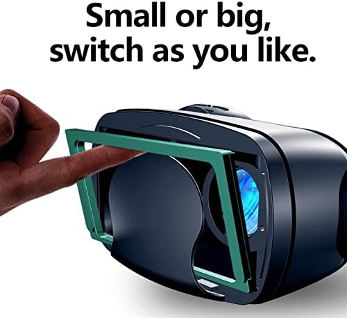 NUOPAİPLUS VR Kulaklık, 3D VR Akıllı Gözlük Kulaklık Sanal Gerçeklik Kask Smartphone Tam Ekran Görüş Geniş Açı Lens