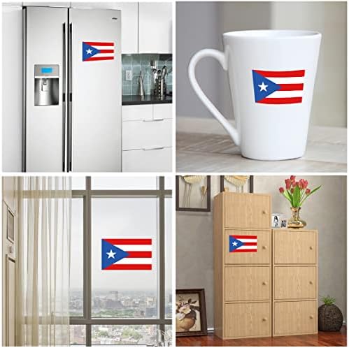QQSD Porto Riko Bayrağı Sticker Porto Riko Çıkartması Çoklu Boyutlarda (3 Paket, 11. 7x8. 3 İnç)