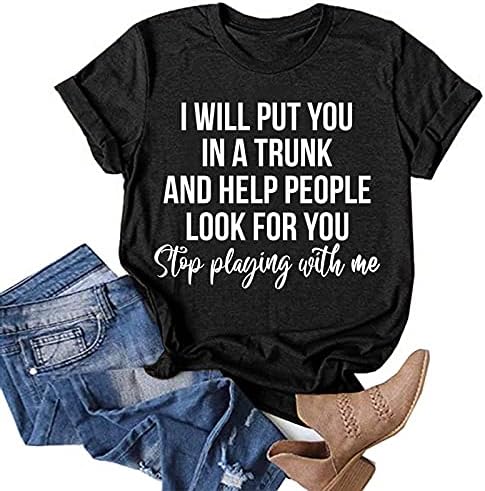 Yubnlvae Yaz Tişörtü Uzun Kollu Günlük Moda Rahat Kare Boyun Baskılı Tişörtü Kadınlar için Gevşek Fit Nefes