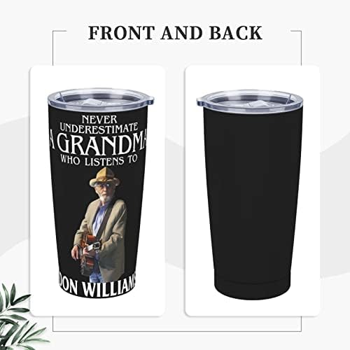 Don Williams Band Paslanmaz Çelik Yalıtımlı Seyahat Kahve kapaklı kupa Ve Payet Çift duvarlı vakum bardak 20oz
