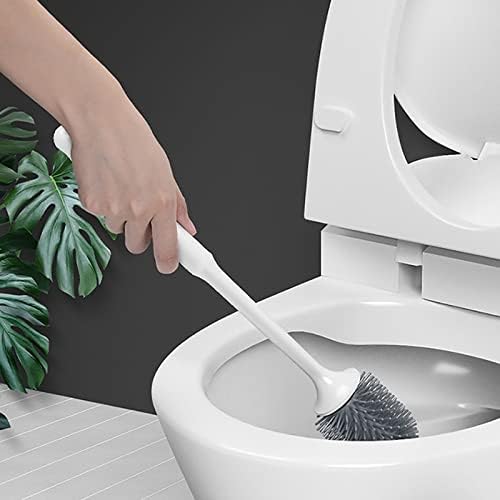 Tuvalet Fırçası Termoplastik Kauçuk Tuvalet Fırçası Tabanı ile Uzun Saplı Yumuşak Fırça Banyo Aksesuarları Araçları