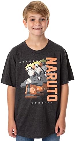 Bıoworld Naruto Shippuden Erkek Anime Manga Üçlü Karakter Gençlik Çocuk T-Shirt