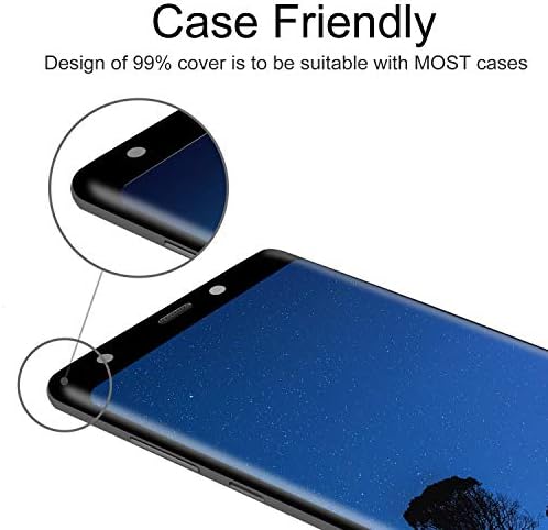 AmzSuker [2 Paket] Galaxy Note 9 ekran koruyucu koruyucu, Premium Anti-Casus Temperli Cam [Kasa Dostu] [Çizilmez]