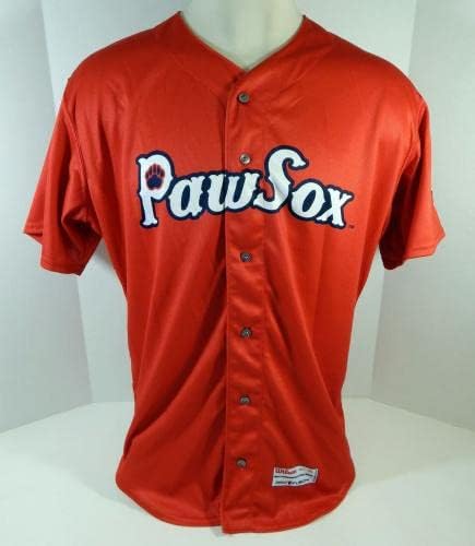 2020 Pawtucket Boston Red Sox 24 Oyun Kullanılan Kırmızı Jersey Alternatif Eğitim S XL 7 - Oyun Kullanılan MLB Formaları