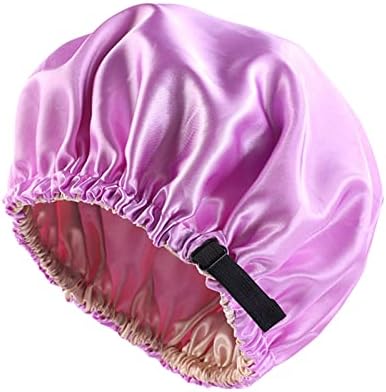Sevimli Kova Şapka Kış Saten Kaput Ayarlanabilir Kafa Boyutu Uyku İpek Kaput Kadın Erkek Çift Katmanlı