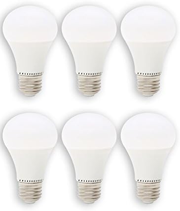 Viribright 2402-6, 60 Watt Değiştirme, A19, LED Ampul, 6'lı Paket, Soğuk Beyaz, E26 Edison Taban, Kısılabilir, 90