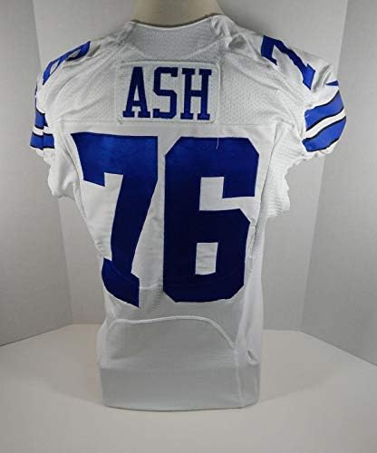 2015 Dallas Cowboys Richard Ash 76 Oyunu Yayınlanan Beyaz Forma - İmzasız NFL Oyunu Kullanılmış Formalar