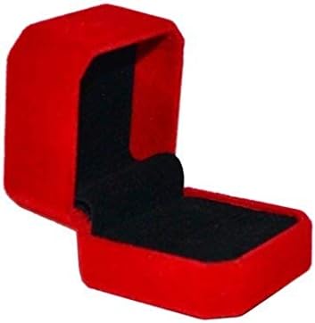 Geff House Klasik Kadife Nişan Yüzüğü Takı Hediye Kutusu (Kırmızı)