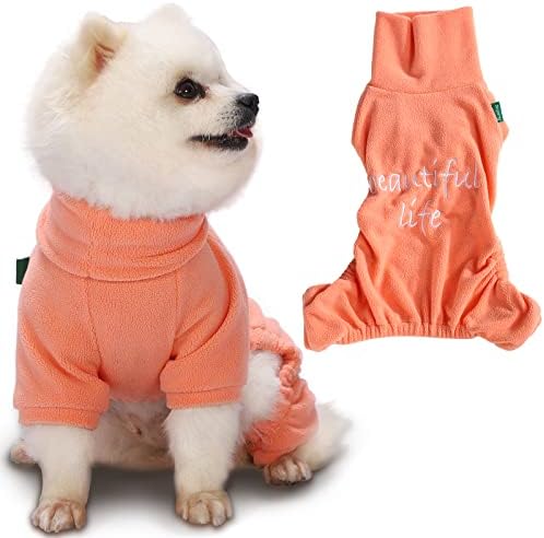 Laifug İşlemeli Köpek Giysileri Köpek Pijamaları yüksek Boyunlu Köpek Pijamaları Sıcak tek parça Tulum Hafif Köpek