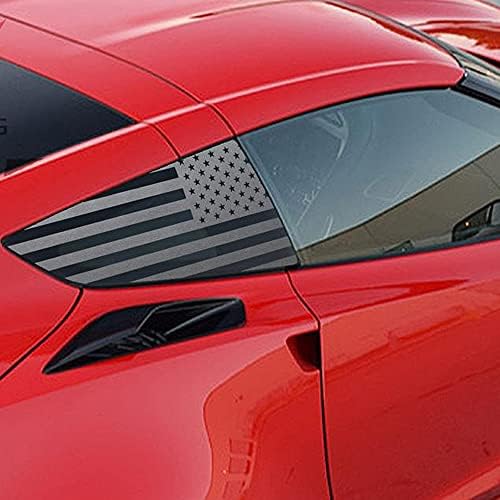 XPLORE OFFROAD-C7 Corvette / Önceden Kesilmiş Amerikan Bayrağı Pencere Çıkartmaları | Her İki Taraf / 2014-2019