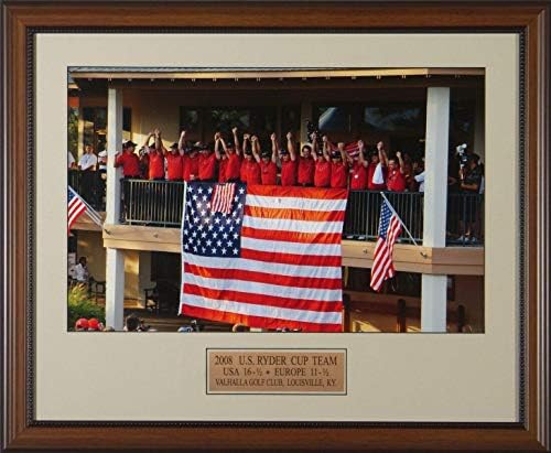 2008 Ryder Kupası Şampiyonası Team USA Fotoğraf Çerçeveli Çerçeveli 16x25-Golf Plaketleri ve Kolajları