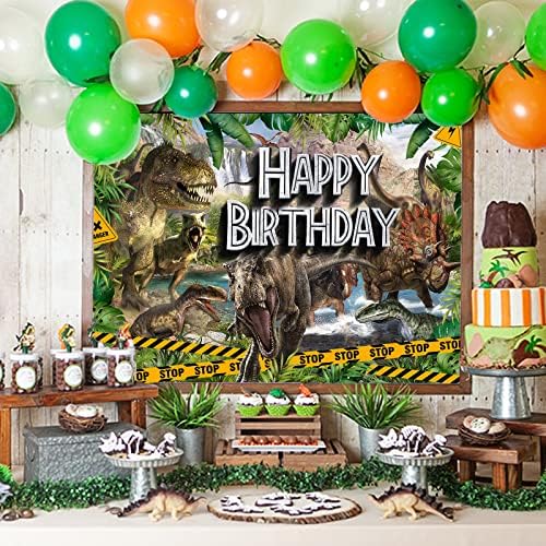 POILKMNI Dinozorlar Doğum Günü Partisi Süslemeleri 5x3ft Safari Jungle Dinozor Dünya Doğum Günü Partisi Zemin Afiş