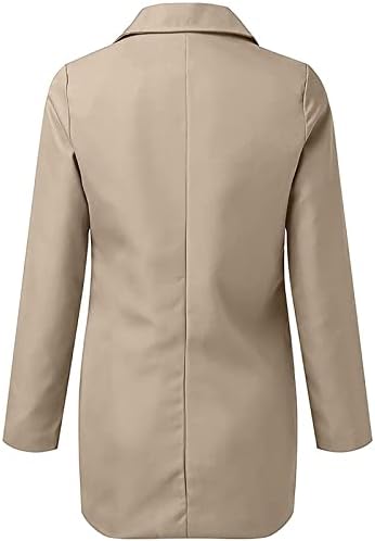 Kadın Açık Ön Blazers Uzun Kollu Çalışma Ofisi Ceketler Blazer Casual Hafif Ceket Gömlek Sonbahar Giysileri Kadınlar