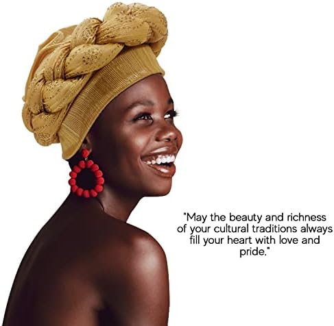Elegend Afrika Türban Başkanı Wrap-Kadınlar ve Kızlar için Kafa Türbanları-Siyah Kadınlar için Kafa Sarar-Başörtüsü