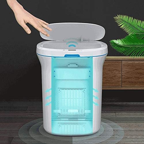 UXZDX CUJUX Yaratıcı Elektrikli çöp tenekesi Ev Indüksiyon çöp tenekesi kapaklı Akıllı Fotoselli Mutfak Tuvalet çöp