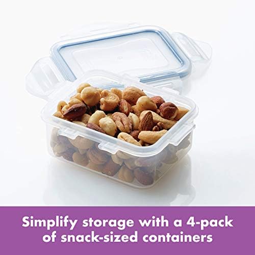 LocknLock Easy Essentials Gıda Saklama Kabı Seti, 4 Parçalı-Şeffaf