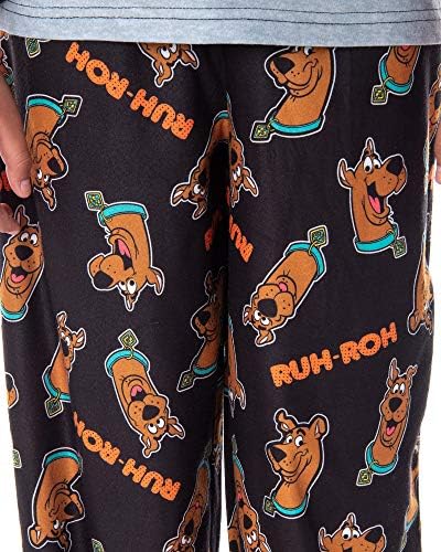 Scooby Doo'nun Erkek Pijamalarına Göz kulak Ol Ruh-Roh! Pijama Raglan Gömlek ve Pantolon Uyku Seti