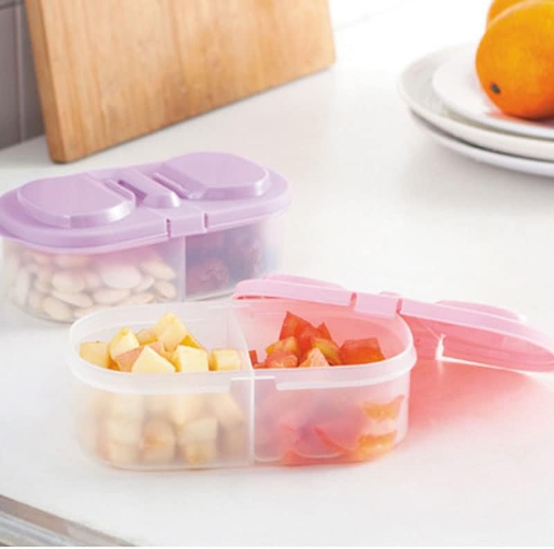 ZCMEB Çok Fonksiyonlu saklama kutusu Dolabı Buzdolabı plastik aperatif Kutusu çift ızgara kaplı mutfak mühürlü kavanoz