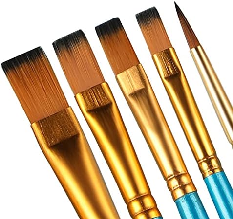 Sanatçı Boya Fırçası Seti Naylon ahşap saç Siyah Mavi Mor Kolu Suluboya Akrilik Yağlıboya Sanat Malzemeleri