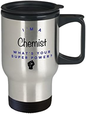 Kimyager Seyahat Kupası, Ben Kimyacıyım Süper Güç Nedir? Komik Kariyer Kahve Kupaları, Erkek Kadın iş arkadaşları