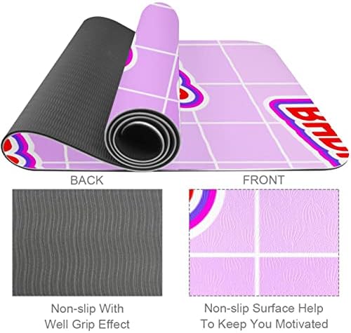 6mm Ekstra Kalın Yoga Mat, Yamalar Çıkartmalar Baskı Çevre Dostu TPE egzersiz matları Pilates Mat Yoga, Egzersiz,