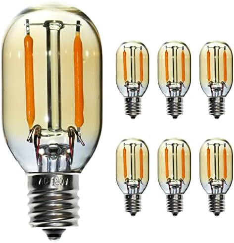 FANNİS 25 Paket T22 Küçük Bağbozumu LED Ampul, 1 W Eşittir 10 W Edison ampuller, sıcak 2200 K Filament Ampul, E12