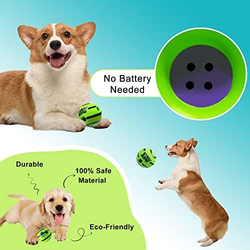 XXRXW Köpekler için Yalpalama Kıkırdama Topu, İnteraktif gıcırtılı evcil hayvan Malzemeleri Oyuncakları, Yuvarlandığında