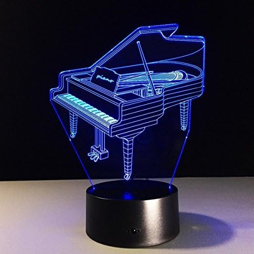 SUPERNIUDB 3D Piyano LED gece ışığı USB 7 Renk Değişimi LED Masa Lambası Noel Oyuncak Hediye