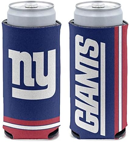 WinCraft NFL New York Giants Slim Can Soğutucu, Takım Renkleri, Bir Boyut