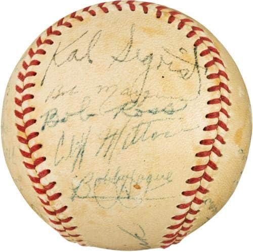 1951 Kansas City Blues Takımı İmzaladı Beyzbol Mickey Mantle Küçük Lig JSA COA İmzalı Beyzbol Topları