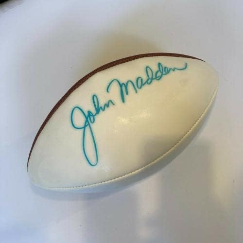 John Madden İmzalı Resmi Wilson NFL Futbol JSA COA İmzalı Futbol Toplarını İmzaladı