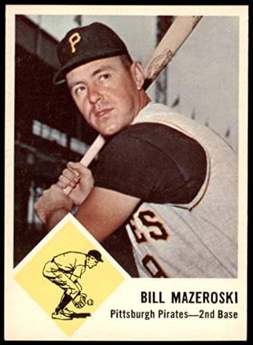 1963 Fleer 59 Bill Mazeroski Pittsburgh Korsanları (Beyzbol Kartı) NM + Korsanlar