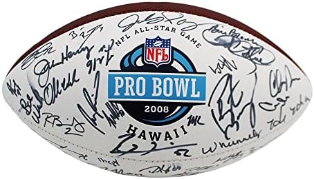 Çok Oyunculu Wilson 2008 NFL Pro Bowl “A” Futbolunu 25'ten Fazla İmzayla İmzaladı - İmzalı Futbol Topları