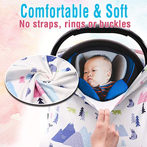 GFU Bebek Araba Koltuğu Kapağı Bebek Erkek ve Kız için, Araba Koltuğu Gölgelik Bebek, Çok kullanımlı hemşirelik Kapakları,