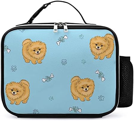 Sevimli Pomeranian Köpek Kullanımlık yemek taşıma çantası Yalıtımlı öğle yemeği kutu konteyner Ofis İşleri İçin Piknik