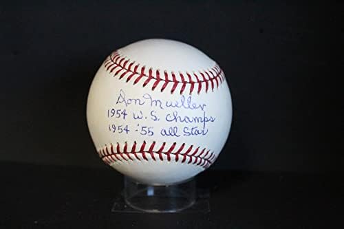 Don Mueller İmzalı (1954 WS Şampiyonu) Beyzbol İmzası Otomatik PSA / DNA AM48674 - İmzalı Beyzbol Topları