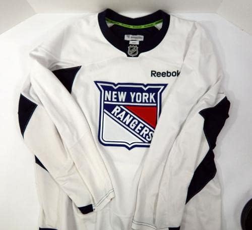 New York Rangers Oyunu Kullanılmış Beyaz Antrenman Forması Reebok NHL 58 DP29944 - Oyun Kullanılmış NHL Formaları